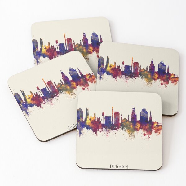 Item preview, Durham North Carolina Skyline designed and sold by ArtPrints.