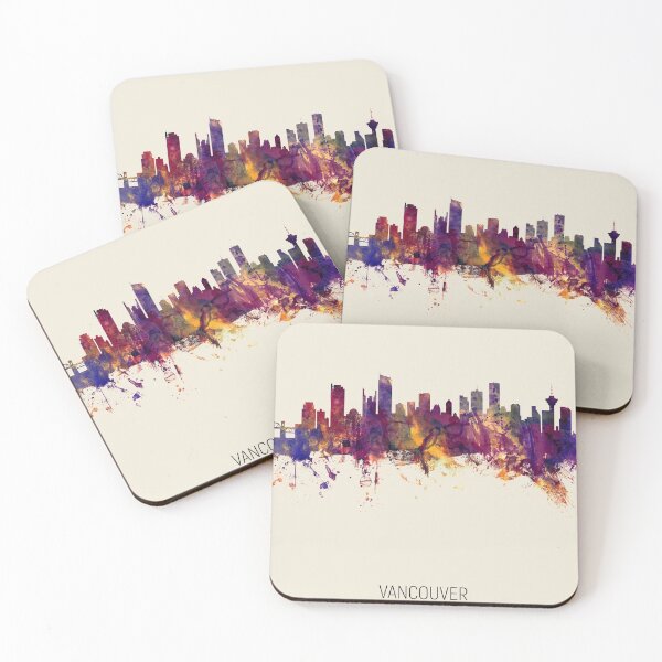 Aperçu de l'œuvre Vancouver Canada Skyline créée et vendue par ArtPrints.