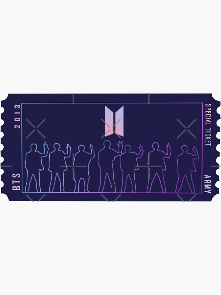 bts special ticket sticker by cutiefox08 redbubble