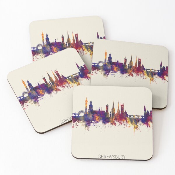 Item preview, Shrewsbury England Skyline designed and sold by ArtPrints.