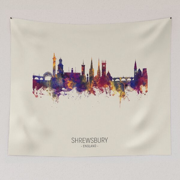 Item preview, Shrewsbury England Skyline designed and sold by ArtPrints.