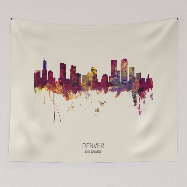 Item preview, Denver Colorado Skyline designed and sold by ArtPrints.