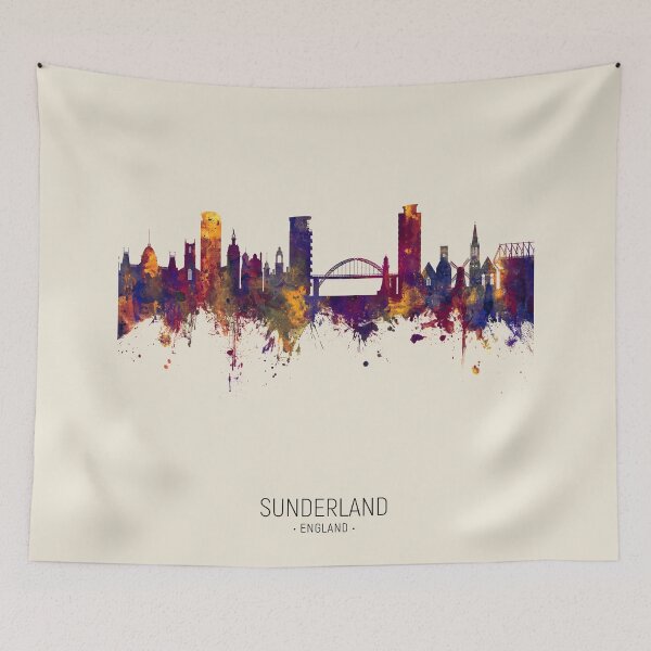 Item preview, Sunderland England Skyline designed and sold by ArtPrints.