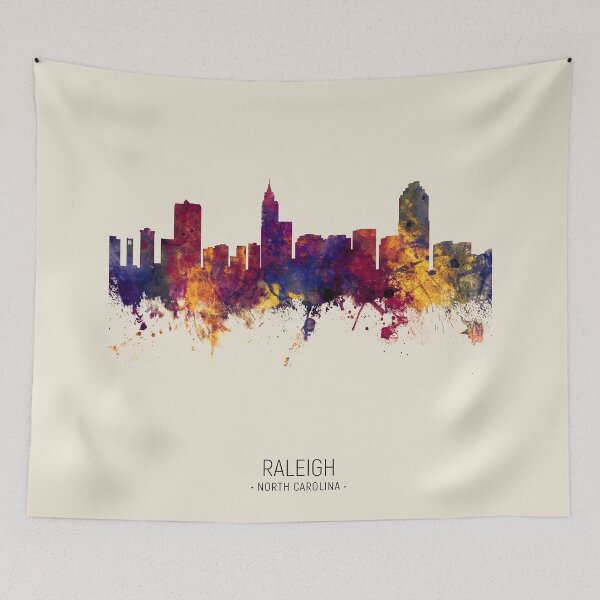 Item preview, Raleigh North Carolina Skyline designed and sold by ArtPrints.