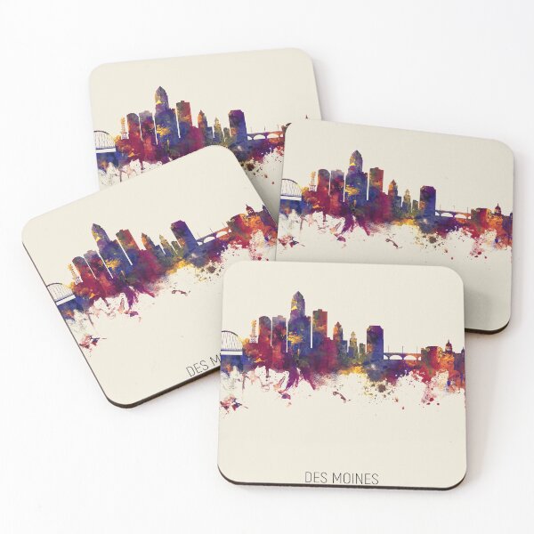 Item preview, Des Moines Iowa Skyline designed and sold by ArtPrints.