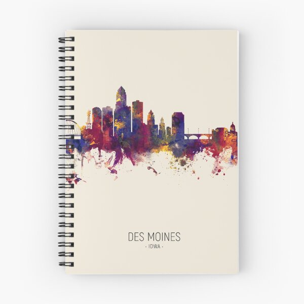 Artikelvorschau, Des Moines Iowa Skyline entworfen und verkauft von ArtPrints.