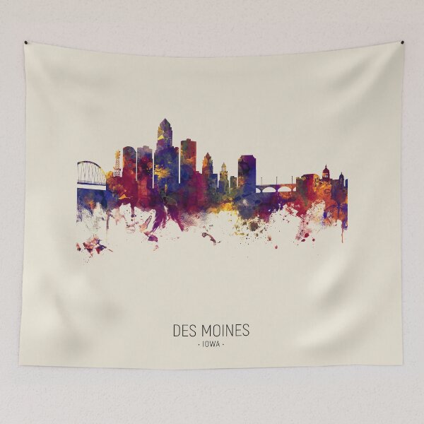 Item preview, Des Moines Iowa Skyline designed and sold by ArtPrints.