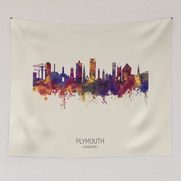 Item preview, Plymouth England Skyline designed and sold by ArtPrints.