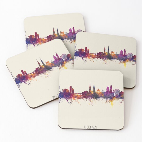 Item preview, Belfast Northern Ireland Skyline designed and sold by ArtPrints.