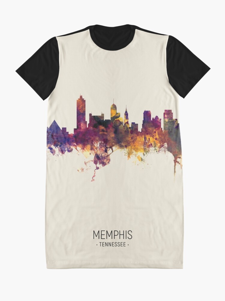 Alternate view of Memphis Tennessee Skyline Graphic T-Shirt Dress