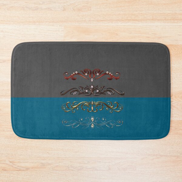 Item preview, Formal Gray Blue Scrolls Emblem designed and sold by PageDesigns.