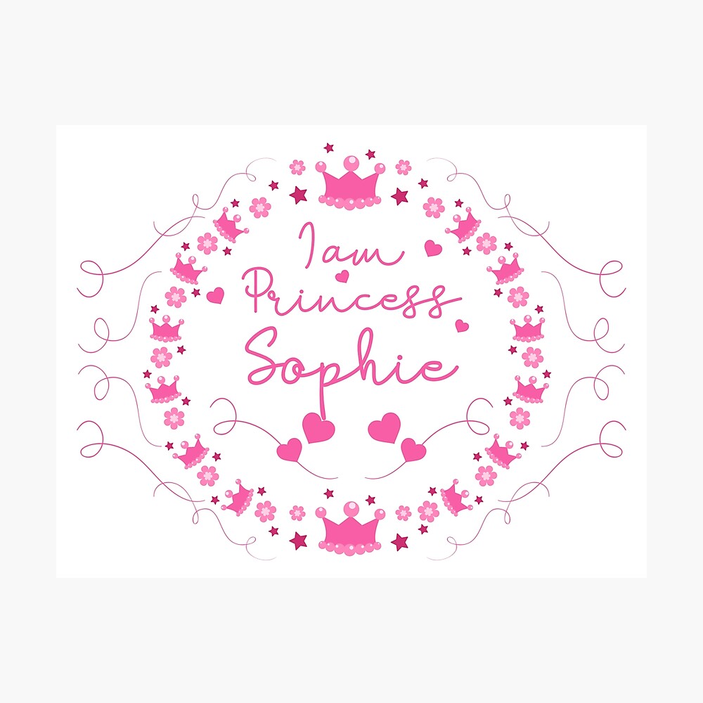 Poster Sophie Bebe Fille Princesse Mignonne Par Elhefe Redbubble