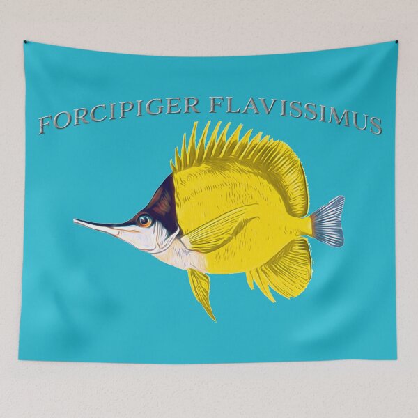 Item preview, Forcipiger flavissimus (Yellow Longnose Butterflyfish) designed and sold by boogeyman.