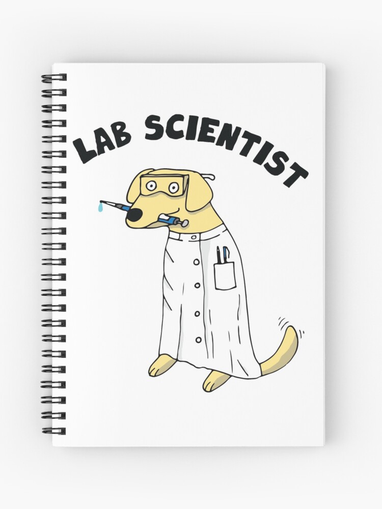 Lab Labrador Scientist Spiral Notebook By Geek Topia Redbubble