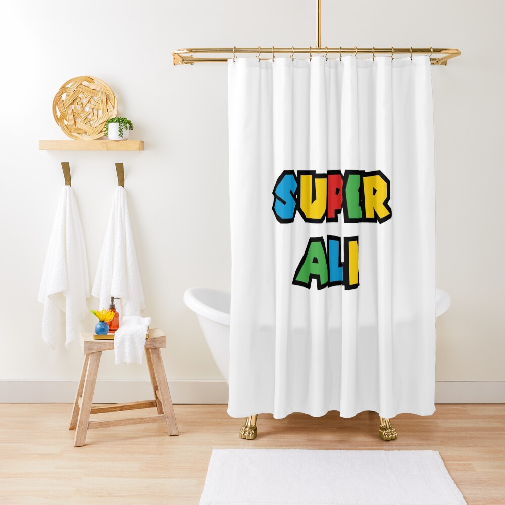Super Ali Funny Gamer Shower Curtain By Elhefe Redbubble