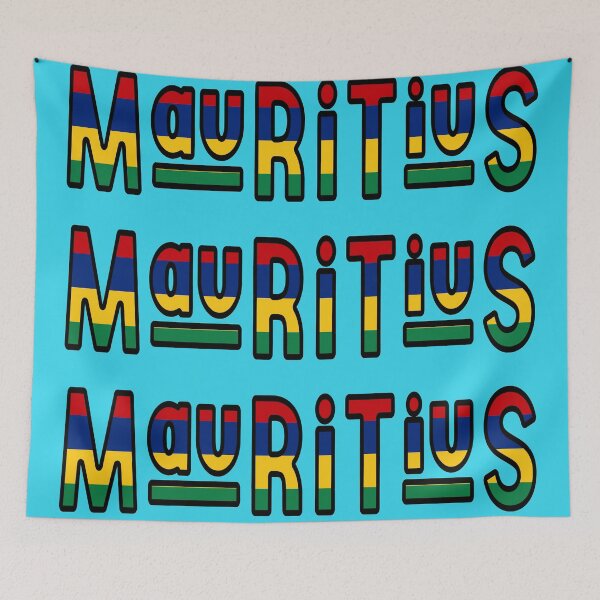 Item preview, Mauritius Font with Mauritian Flag designed and sold by Havocgirl.