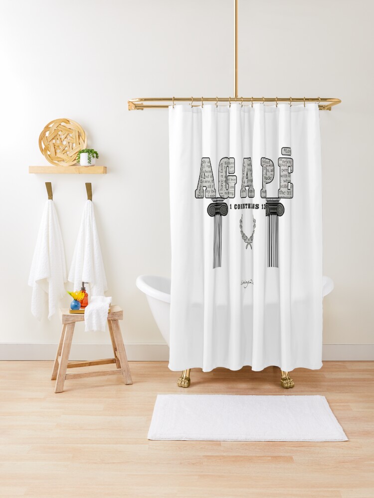 Agape The Greek Word For Love Graphic Christian" Shower Curtain By Npryor13  | Redbubble