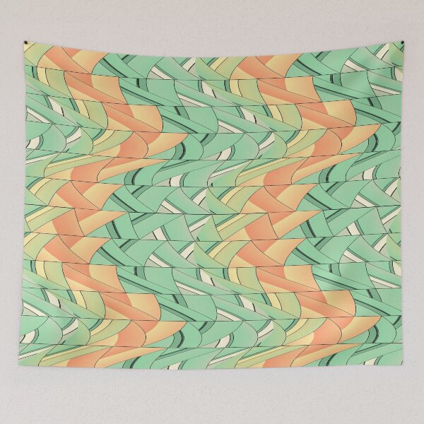 Item preview, Emerald and salmon pattern designed and sold by Gaspar Avila.