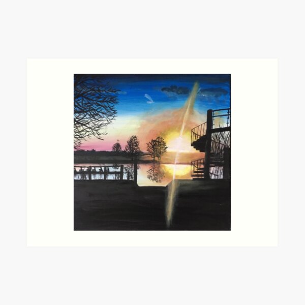 Sunrises on the river Art Print