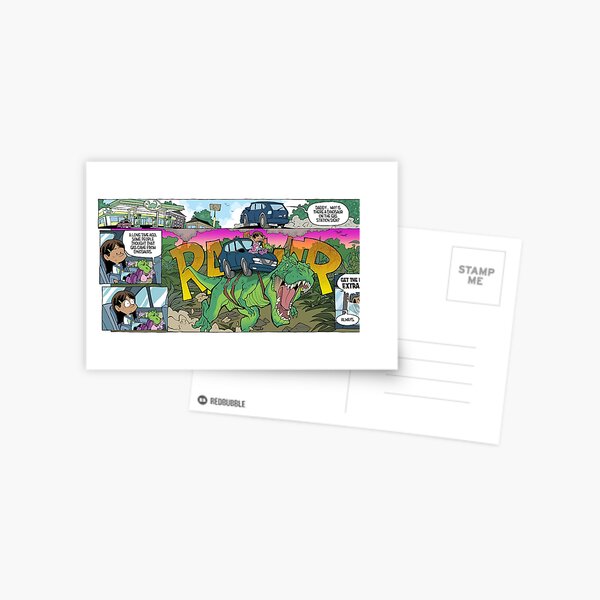 "Dinosaur Turbo Boost!" Postcard