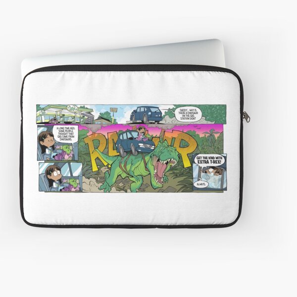 "Dinosaur Turbo Boost!" Laptop Sleeve