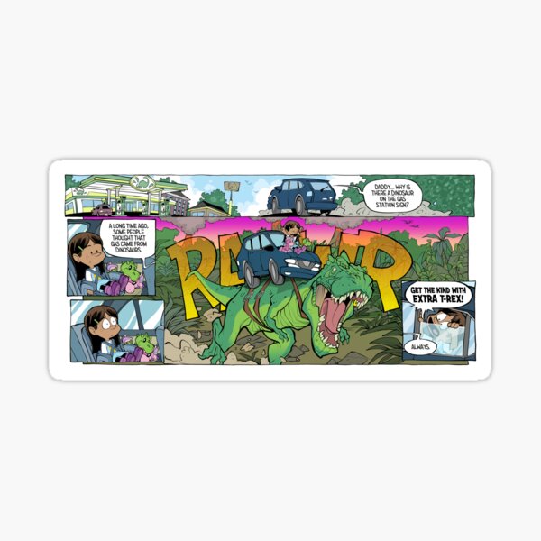 "Dinosaur Turbo Boost!" Sticker