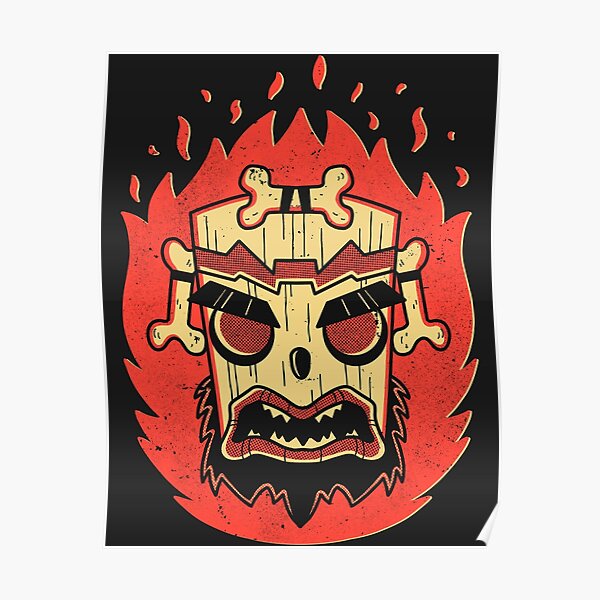 Retro Uka Mask Poster