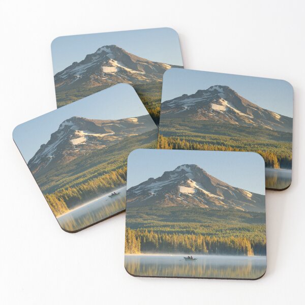 Item preview, Fishing Boat on Trillium Lake before Mount Hood, Oregon designed and sold by Daniel Arthur Brown Photography.