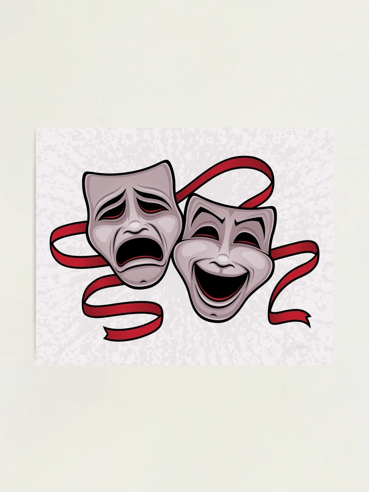 Comedy And Tragedy Theater Masks Photographic Print for Sale by fizzgig