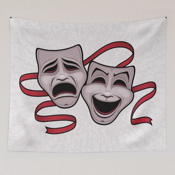 Item preview, Comedy And Tragedy Theater Masks designed and sold by fizzgig.