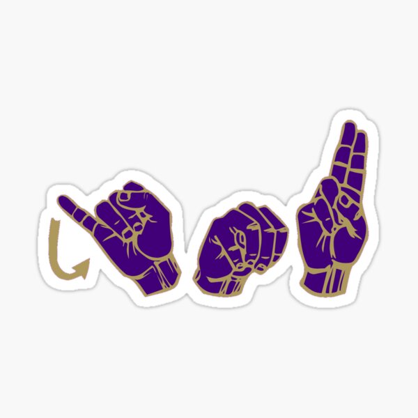 JMU Colors ASL Glossy Sticker