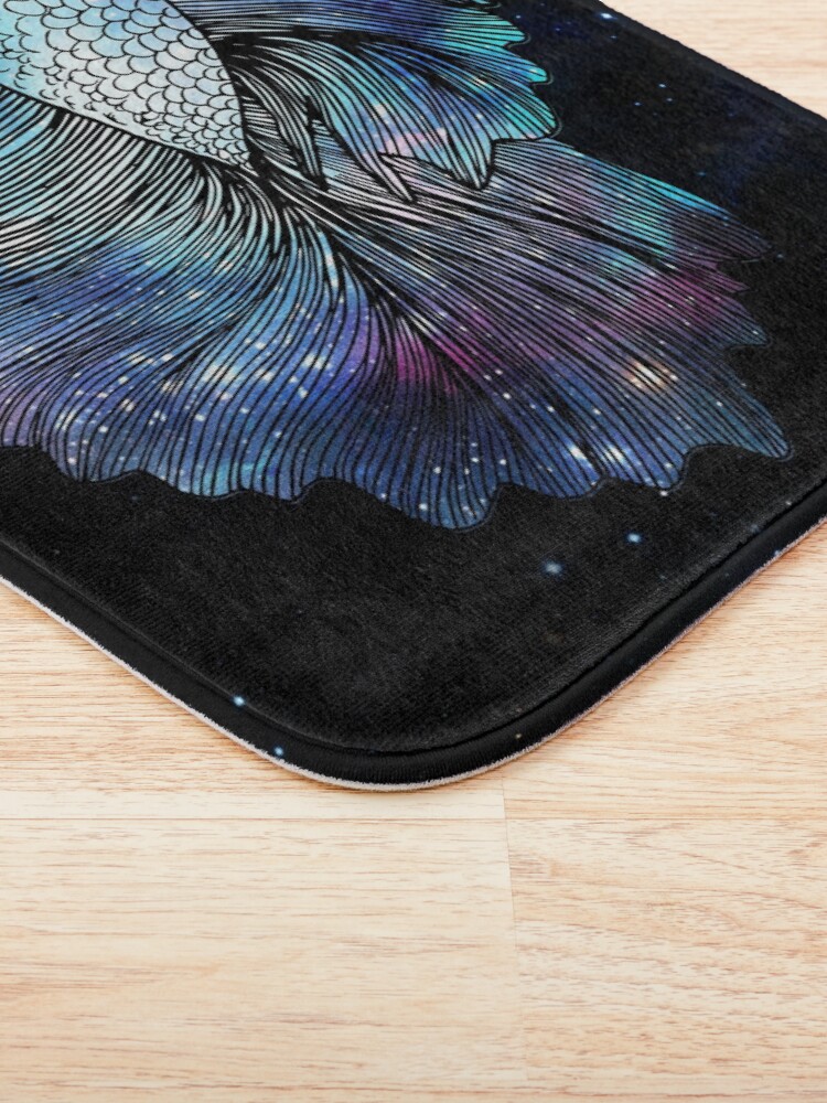 Alternate view of Blue Galaxy Betta Fish Bath Mat