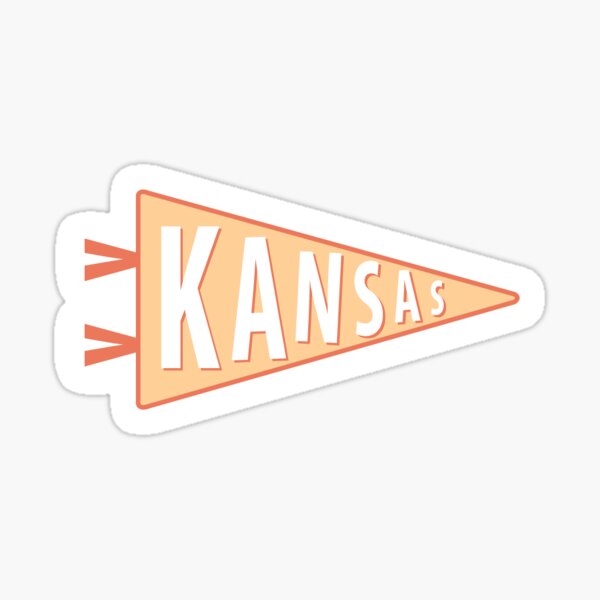 Kansas Pennant Sticker