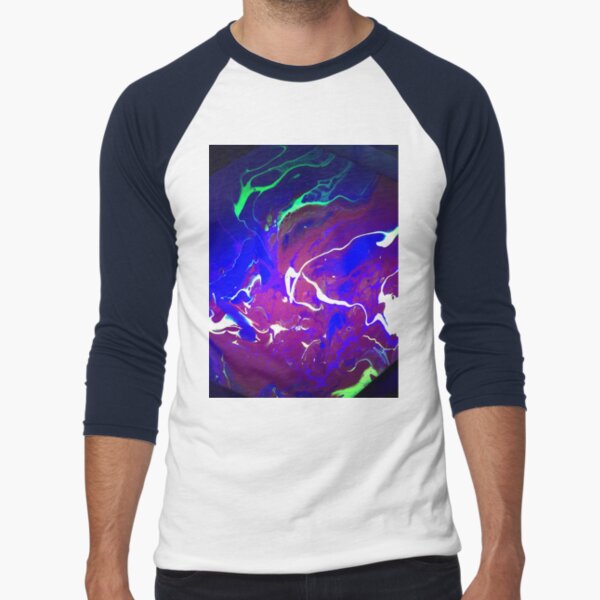 Black Light Storm Baseball ¾ Sleeve T-Shirt