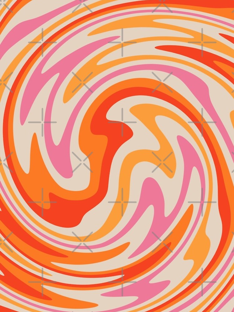 70s Retro Swirl Color Abstract by trajeado14