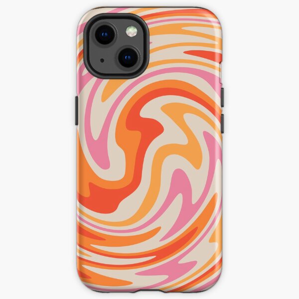 70s Retro Swirl Color Abstract iPhone Tough Case