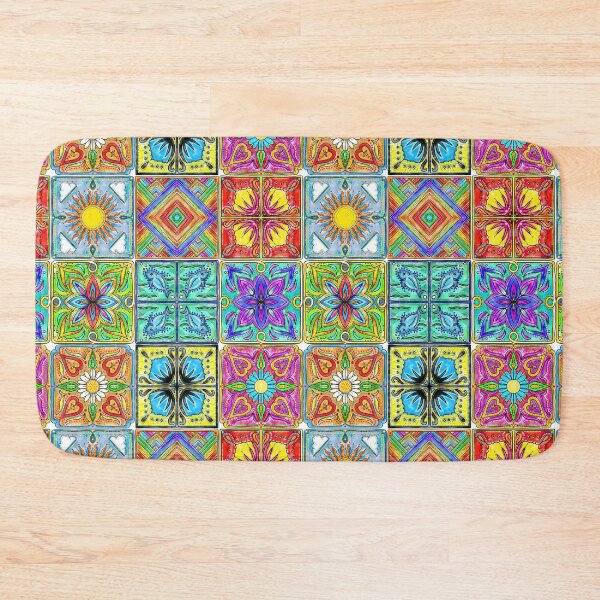 Item preview, colorful spanish tile designed and sold by beesocks.