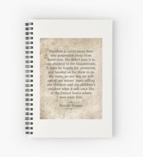 Cuaderno de espiral Cita de Ronald Reagan