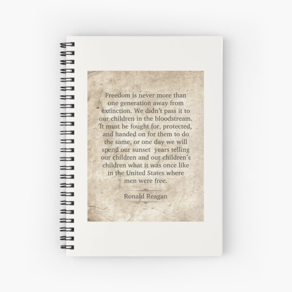 Ronald Reagan Quote Spiral Notebook