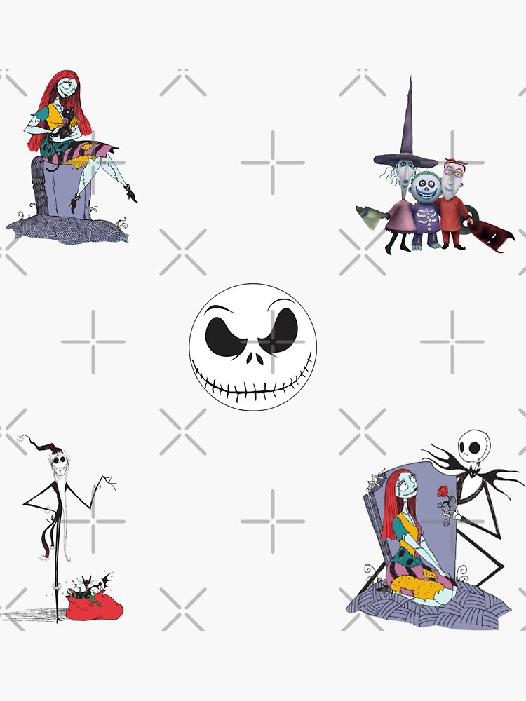 Jack Skellington and Sally Sticker Pack by SterlingTales