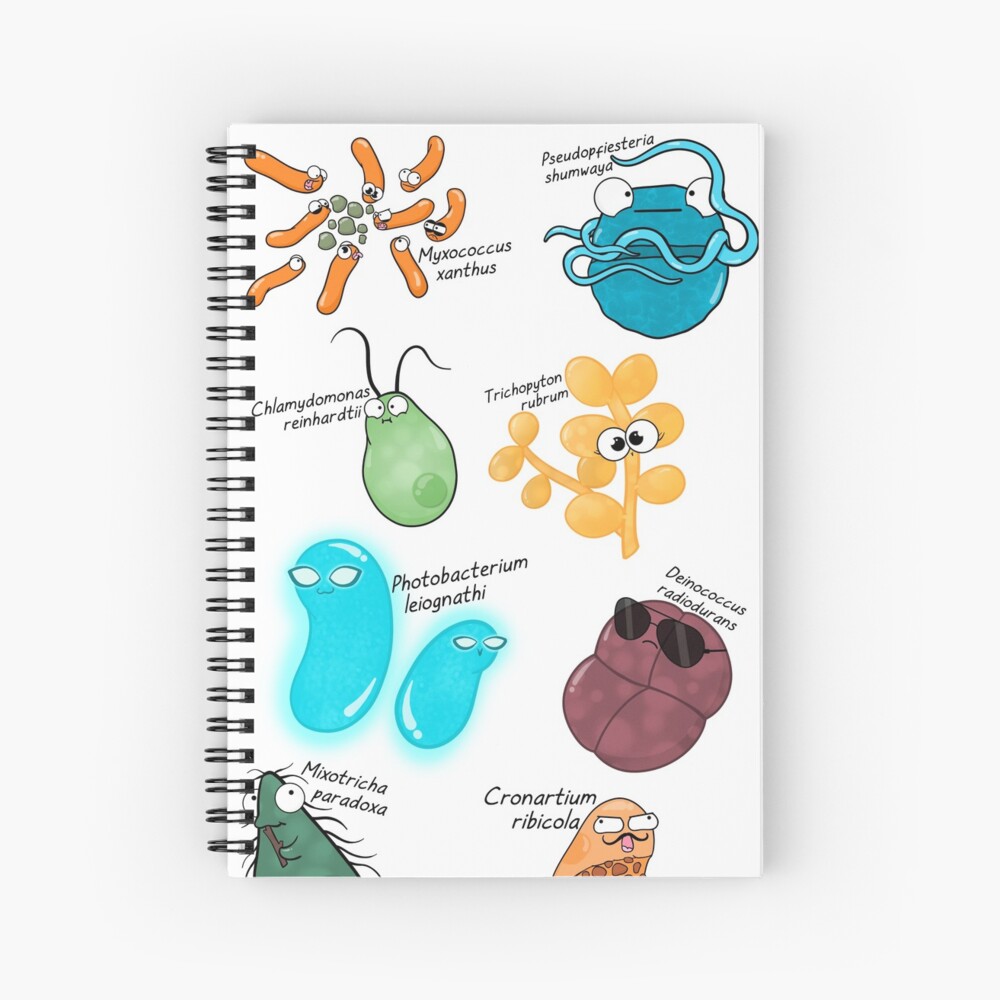 Microbe Menagerie Spiral Notebook
