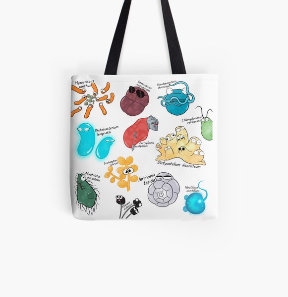 Microbe Menagerie All Over Print Tote Bag
