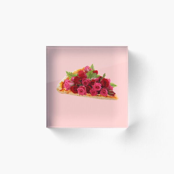 Rose pizza Acrylic Block