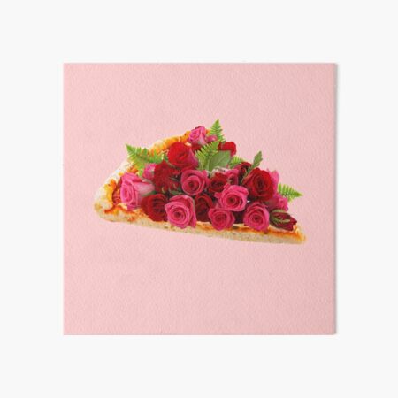 Rose pizza Art Board Print