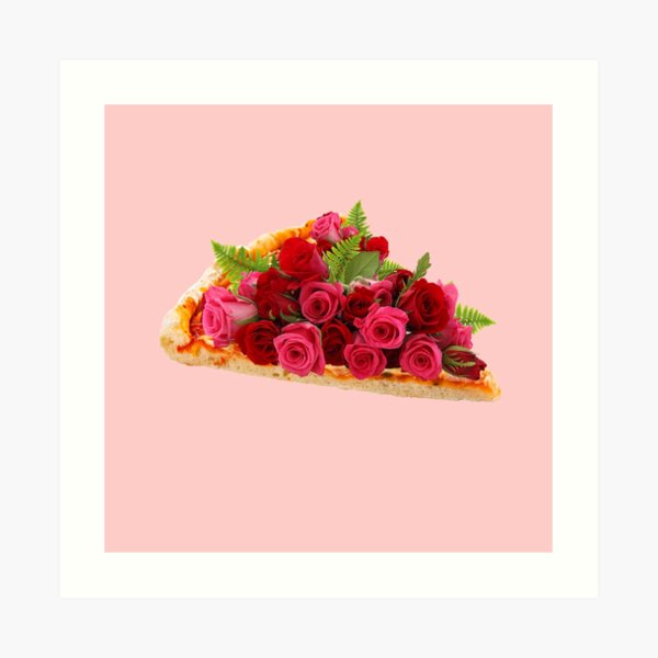 Rose pizza Art Print