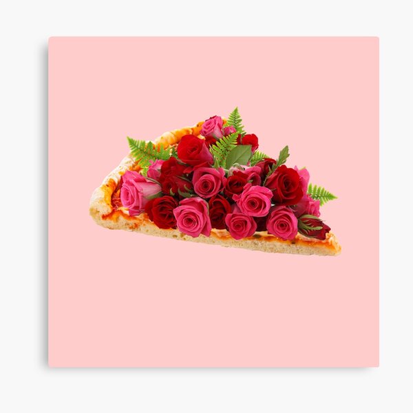 Rose pizza Canvas Print