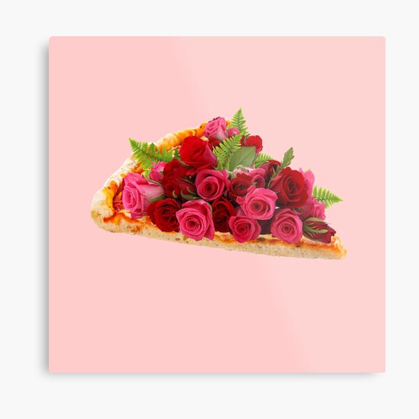 Rose pizza Metal Print