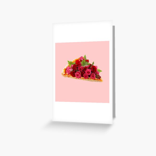 Rose pizza Greeting Card