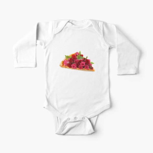 Rose pizza Long Sleeve Baby One-Piece