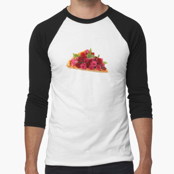 Rose pizza Baseball ¾ Sleeve T-Shirt